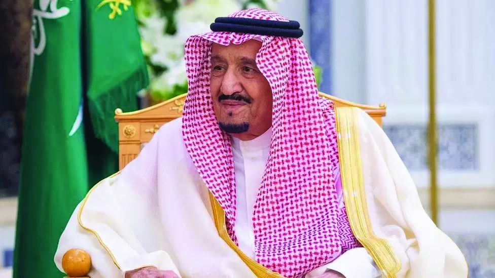 Saudi King Salman bin Abdulaziz during his annual speech at the 